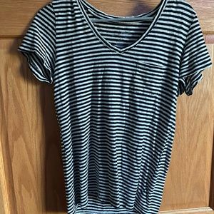 Striped v-neck t-shirt!